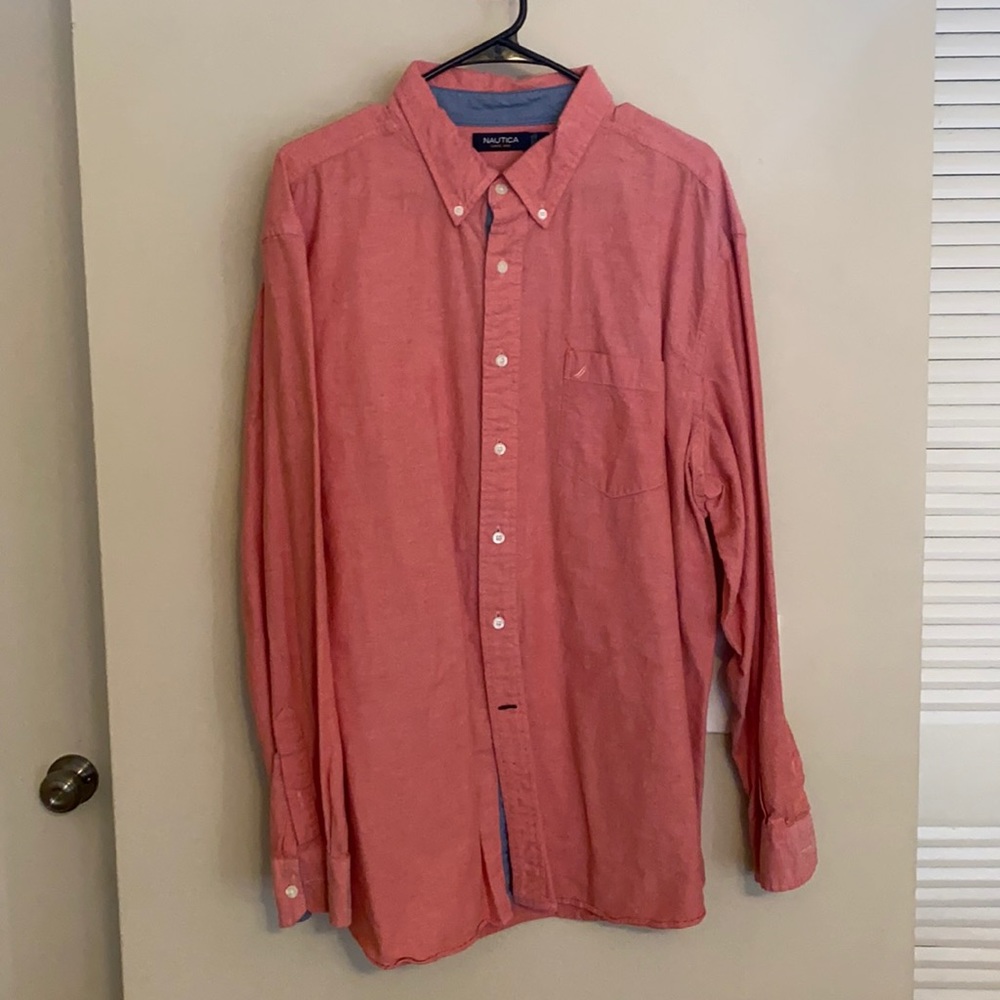 Mens XXL - Nautica button down - peach